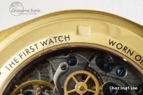 0327 TimelessDesign Speedmaster Moonwatch in Moonshine Gold YG RMF Best Edition YG Dial on Black Rubber Strap Manual Chrono 7834